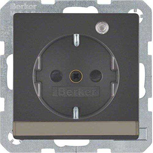 Berker 41106086 Steckdose SCHUKO mit Kontroll-LED, BSF und erh. BS Q.1/Q.3 anthrazit, samt Mesch Shop Berker 41106086 Steckdose SCHUKO mit Kontroll-LED, BSF und erh. BS Q.1/Q.3 anthrazit, samt Mesch Shop